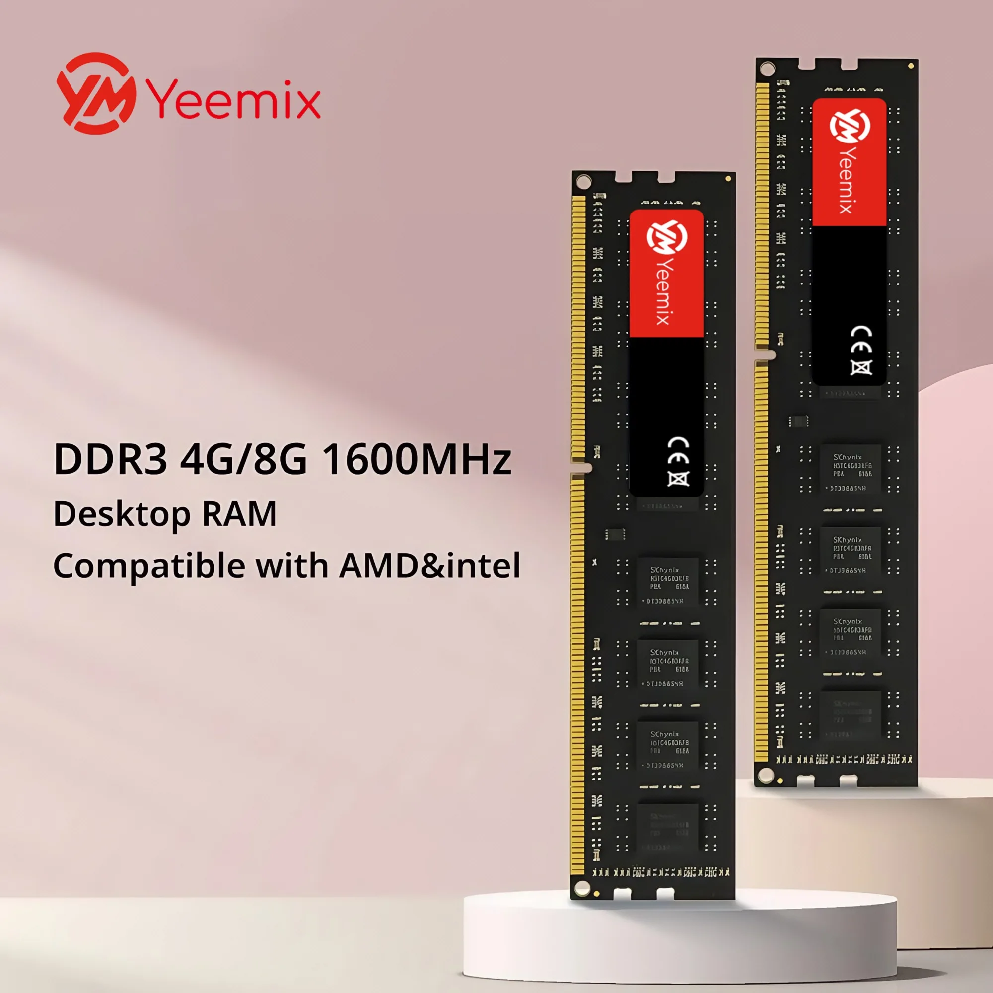 YEEMIX Ram DDR3 8GB 1600mhz RAM Desktop Memory PC3 4GB 12800U 240Pin 1.5V NO ECC DDR3 Computer Memory RAM UDIMM
YEEMIX Ram DDR3 8GB 1600mhz RAM Desktop Memory PC3 4GB 12800U 240Pin 1.5V NO ECC DDR3 Computer Memory RAM UDIMM