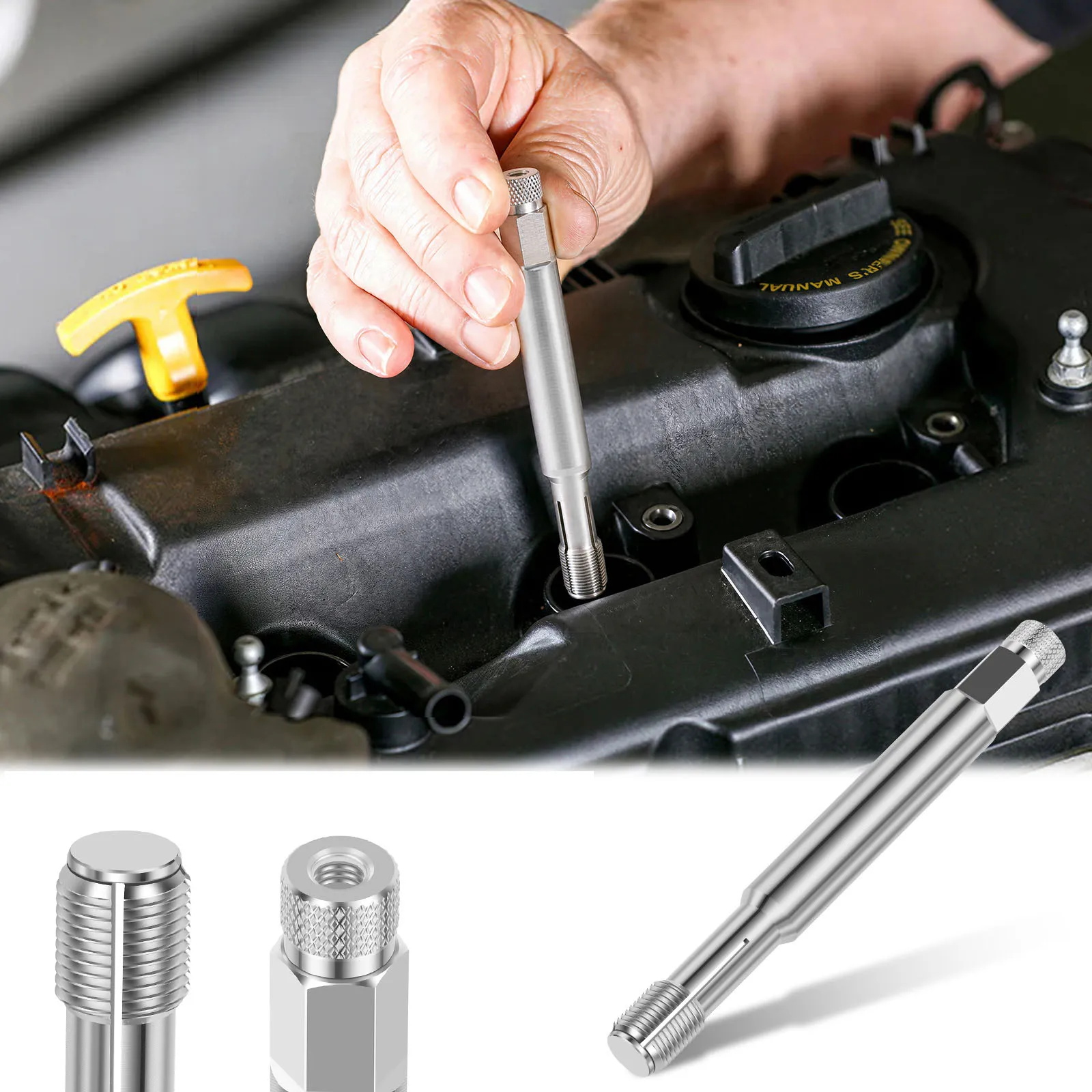 Spark Plug Thread Repair Tool M14x1.25 BackTap Thread Chaser No Head Removal Stripped Spark Plug Hole for Car Thread Repair Tool
Spark Plug Thread Repair Tool M14x1.25 BackTap Thread Chaser No Head Removal Stripped Spark Plug Hole for Car Thread Repair Tool
