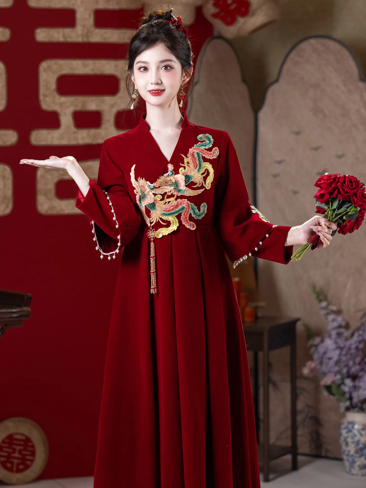 Новое красное платье Yourqipao в китайском стиле для беременных, свадебное/помолвочное платье, осенне-зимний чонсам
Новое красное платье Yourqipao в китайском стиле для беременных, свадебное/помолвочное платье, осенне-зимний чонсам