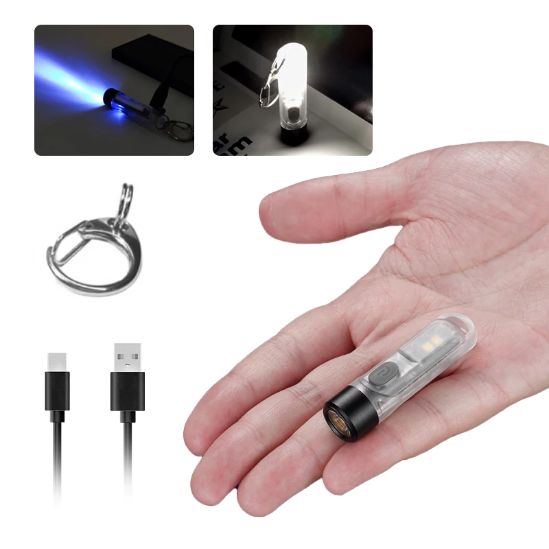 Portable Miniature UV Keychain LED Flashlight Lightweight USB Rechargeable Waterproof PC Lamp Body Camping
Portable Miniature UV Keychain LED Flashlight Lightweight USB Rechargeable Waterproof PC Lamp Body Camping