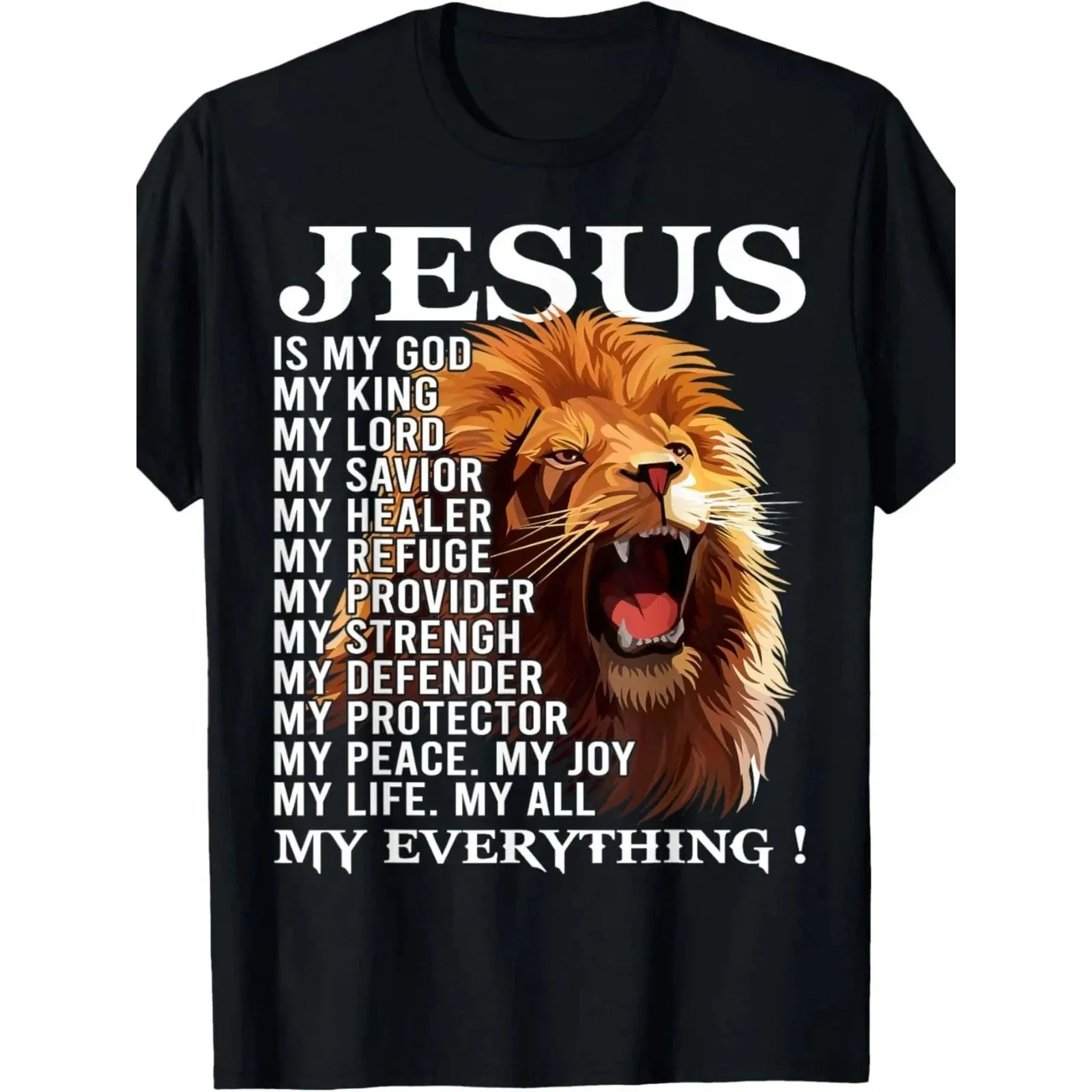 Jesus Is My Savior, Lord, and King T-Shirt for Christian Men
Jesus Is My Savior, Lord, and King T-Shirt for Christian Men