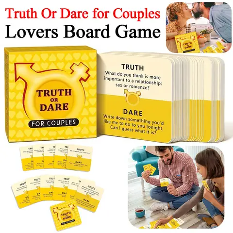 Truth Or Dare for Couples Card Game Lovers Board Game Drunk Couples Drinking Game Card Christmas Halloween Thanksgiving Gift