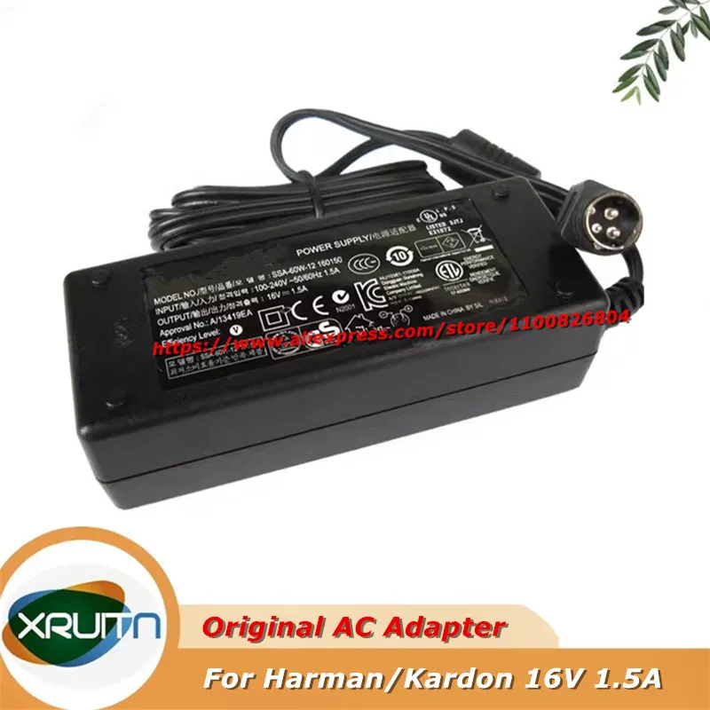 Оригинальный SSA-60W-12 160150 Зарядное устройство переменного тока 16 В 1,5 А для источника питания динамика Harman Kardon
Оригинальный SSA-60W-12 160150 Зарядное устройство переменного тока 16 В 1,5 А для источника питания динамика Harman Kardon