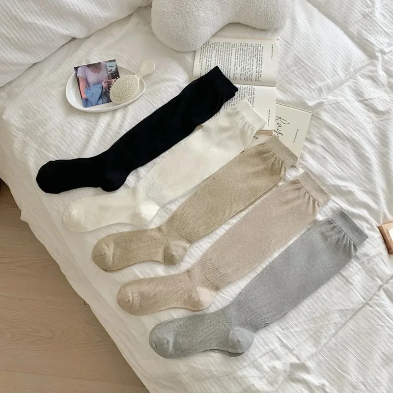 Solid Color Black White Knee Socks Women Stockings JK School Girls Loose Long Socks Stockings Casual Breathable Ballet Hosiery
Solid Color Black White Knee Socks Women Stockings JK School Girls Loose Long Socks Stockings Casual Breathable Ballet Hosiery