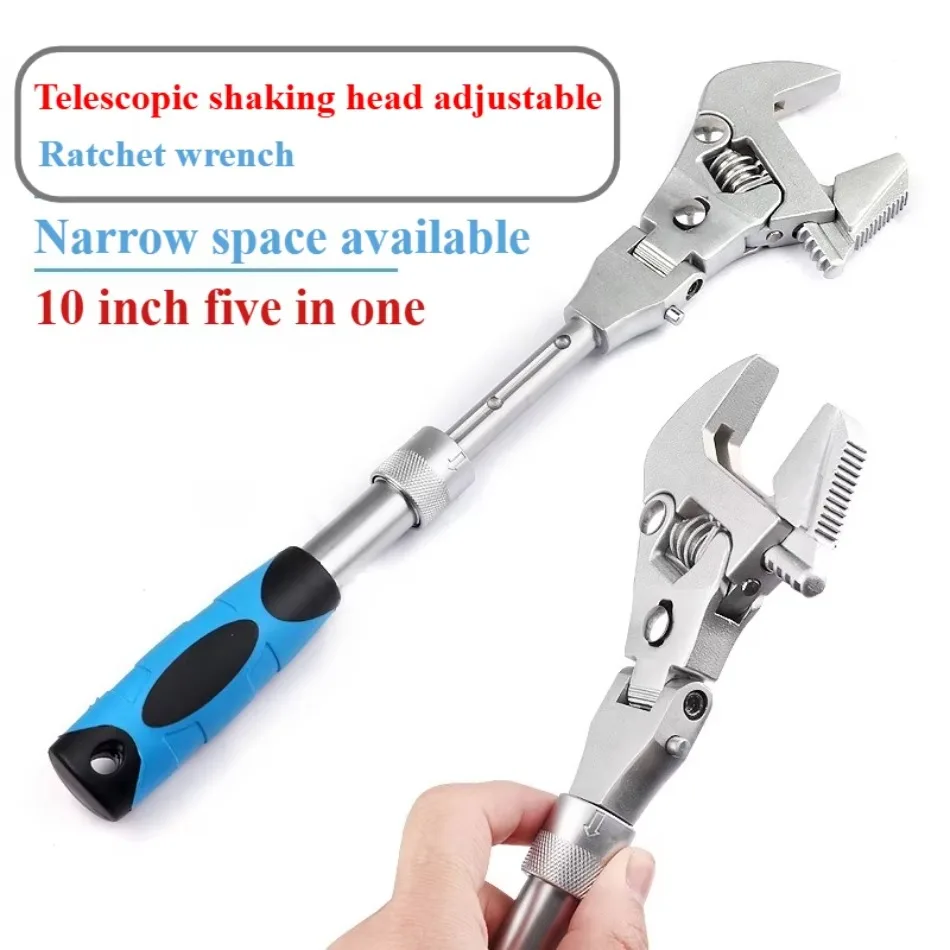 5 в 1 10-дюймовый гаечный ключ Профессиональный регулируемый многофункциональный выдвижной сверхмощный складной ключ с храповым механизмом Ручные инструменты
5 в 1 10-дюймовый гаечный ключ Профессиональный регулируемый многофункциональный выдвижной сверхмощный складной ключ с храповым механизмом Ручные инструменты