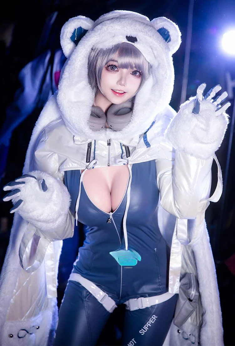 Women Nikke Neve Cosplay Costume Bodysuit and Plush Coat with Leg Warmers and Hat
Women Nikke Neve Cosplay Costume Bodysuit and Plush Coat with Leg Warmers and Hat