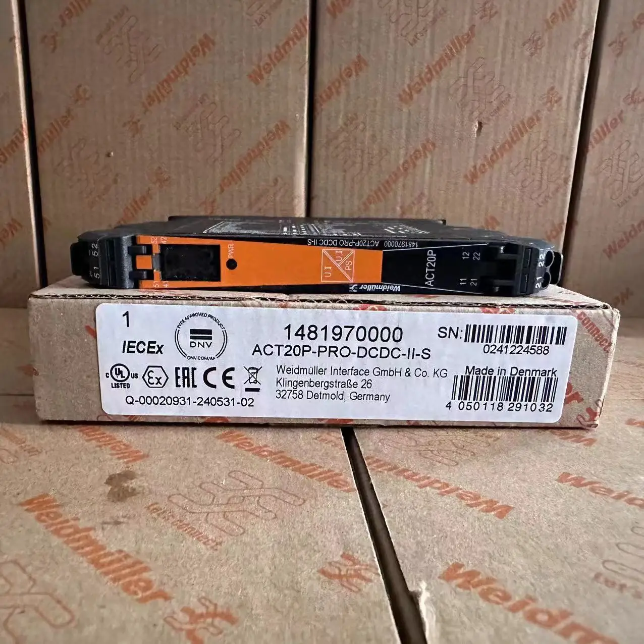 Оригинальный изолятор Weidmuller ACT20P-PRO DCDC II-S Номер заказа: 1481970000
Оригинальный изолятор Weidmuller ACT20P-PRO DCDC II-S Номер заказа: 1481970000