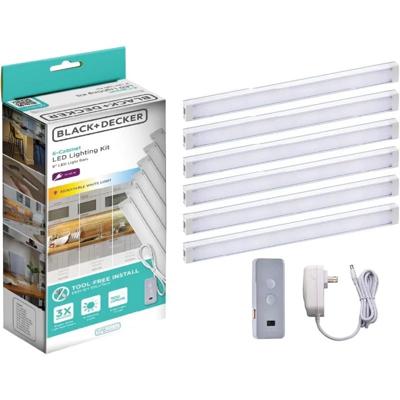LED Under Cabinet Lighting Kit, Motion Sensor, Dimmable, Linkable, 3 Color Settings, Tool-Free, for Kitchen, Pantry,
LED Under Cabinet Lighting Kit, Motion Sensor, Dimmable, Linkable, 3 Color Settings, Tool-Free, for Kitchen, Pantry,