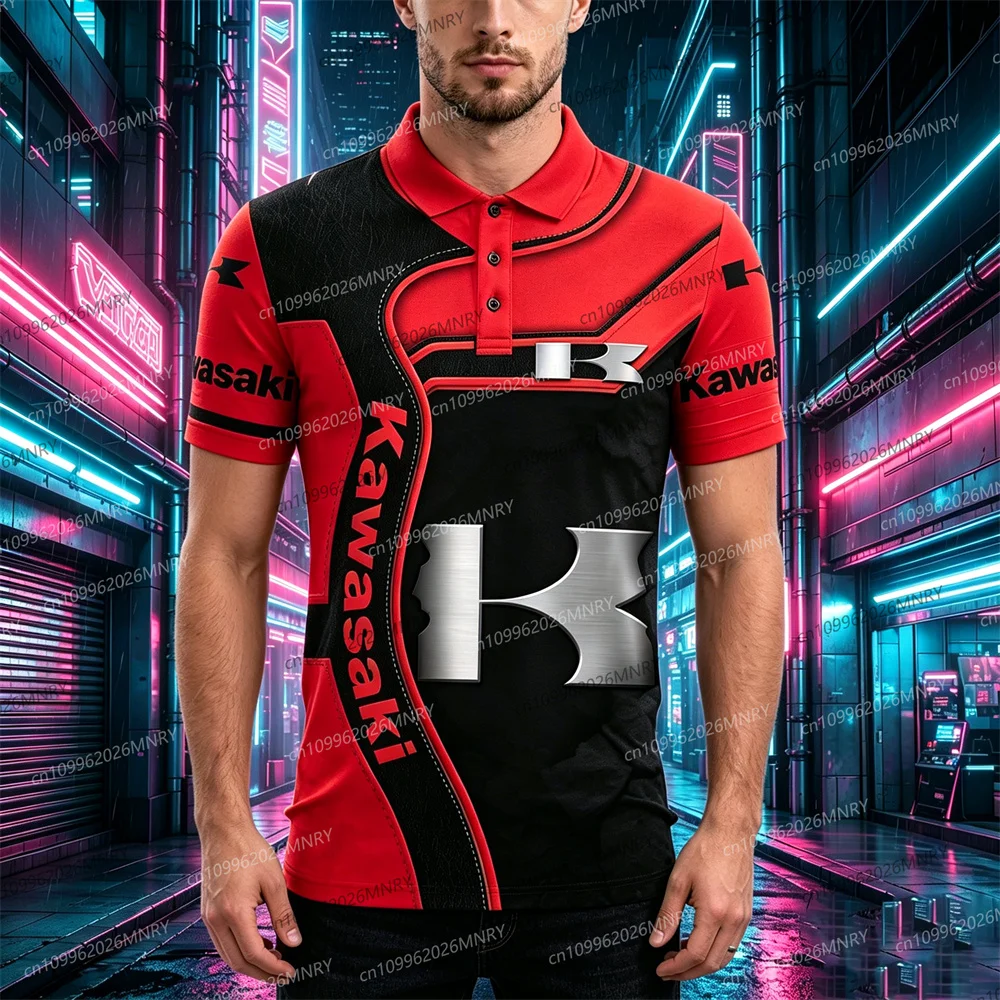 Motorcycle Kawasaki polo shirt Summer men's polo shirts men's 3D Print Women Short-sleeved Breathable T-shirt Motorcycle clothe
Motorcycle Kawasaki polo shirt Summer men's polo shirts men's 3D Print Women Short-sleeved Breathable T-shirt Motorcycle clothe