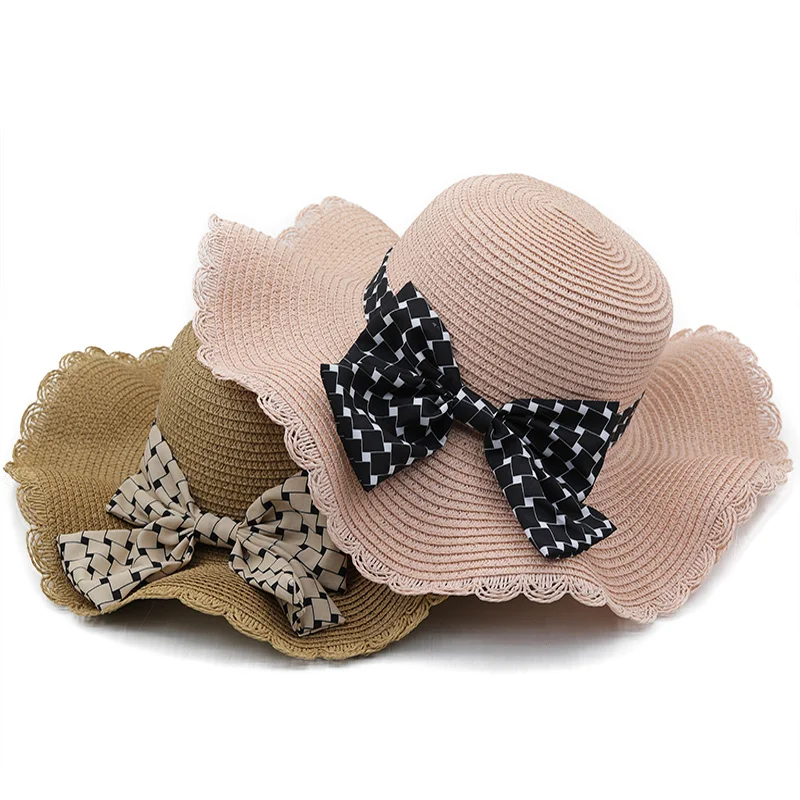 New Straw Hat For Women Foldable Wide Brim Floppy Girls Sun Hat lattice Bow Beach Women Summer Hat Travel Cap Lady Cap
New Straw Hat For Women Foldable Wide Brim Floppy Girls Sun Hat lattice Bow Beach Women Summer Hat Travel Cap Lady Cap