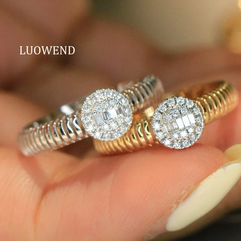 Кольца LUOWEND из 100% белого или желтого золота 18 карат, модный круглый дизайн, обручальное кольцо с настоящим натуральным бриллиантом 0,12 карата для женщин
Кольца LUOWEND из 100% белого или желтого золота 18 карат, модный круглый дизайн, обручальное кольцо с настоящим натуральным бриллиантом 0,12 карата для женщин