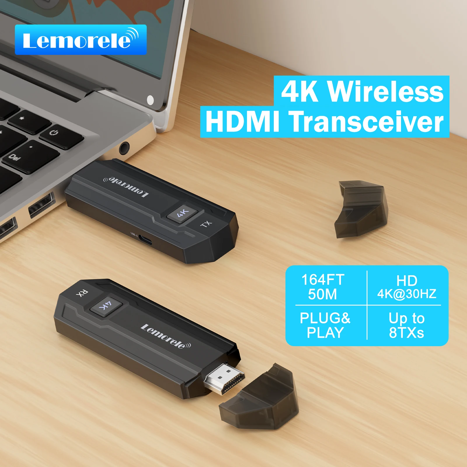Lemorele 4K Wireless HDMI Transceiver Video Transmitter and Receiver Low Latency for PC Camera Projector TV Gaming Home Theater
Lemorele 4K Wireless HDMI Transceiver Video Transmitter and Receiver Low Latency for PC Camera Projector TV Gaming Home Theater