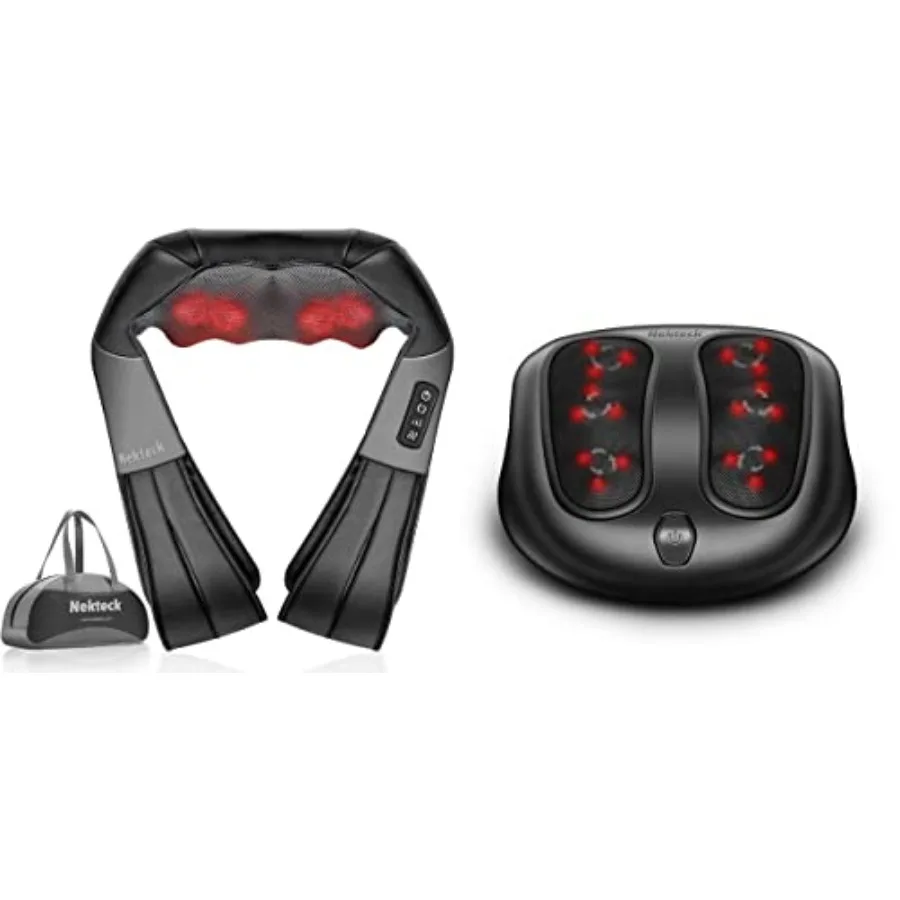 Shiatsu Neck and Back Massager with Electric Kneading Foot Massager Machine in Black for Deep Tissue Relief and Muscle Relaxati
Shiatsu Neck and Back Massager with Electric Kneading Foot Massager Machine in Black for Deep Tissue Relief and Muscle Relaxati