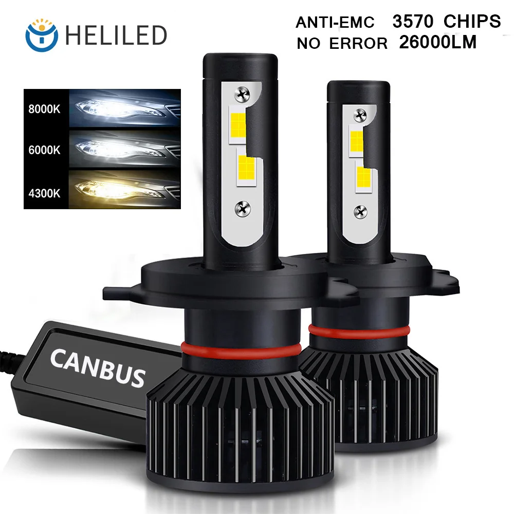 H4 LED 4300K H7 LED Canbus 26000LM High Power Headlight H1 H3 H8 H9 H11 9005 9006 Hb3 9004 9012 Led Bulb Turbo Lamp For 12V Car
H4 LED 4300K H7 LED Canbus 26000LM High Power Headlight H1 H3 H8 H9 H11 9005 9006 Hb3 9004 9012 Led Bulb Turbo Lamp For 12V Car