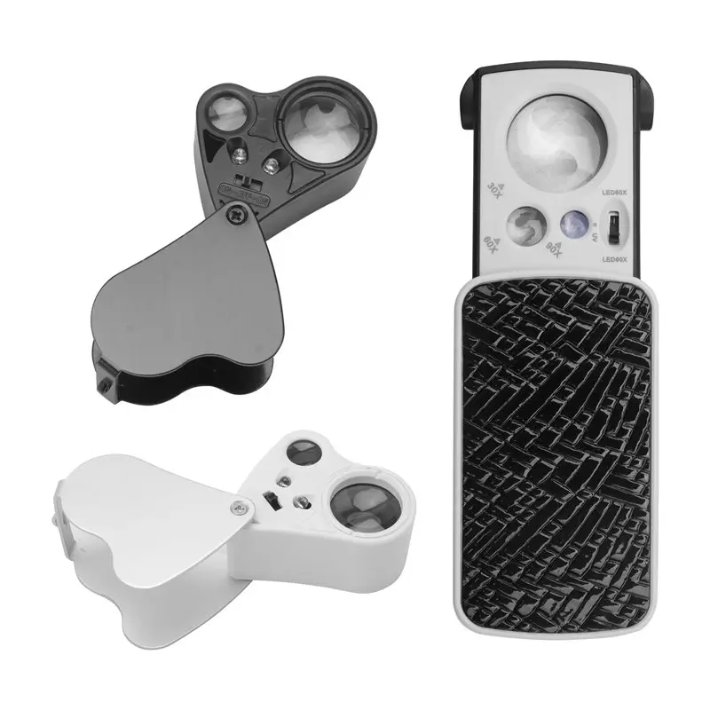 A32HOT-3 PCS Jewelers Loupe, Plastic 30X 60X 90X Illuminated Jewelers Eye Magnifier With UV Black Light And Bright LED Light For
A32HOT-3 PCS Jewelers Loupe, Plastic 30X 60X 90X Illuminated Jewelers Eye Magnifier With UV Black Light And Bright LED Light For