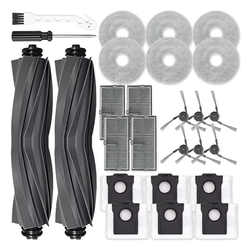 A88Z Replacement Kit For MOVA P10 Pro Ultra Robot Vacuum Cleaner Accessories Parts Main Brush Side Brush Dust Bag Compatible
A88Z Replacement Kit For MOVA P10 Pro Ultra Robot Vacuum Cleaner Accessories Parts Main Brush Side Brush Dust Bag Compatible