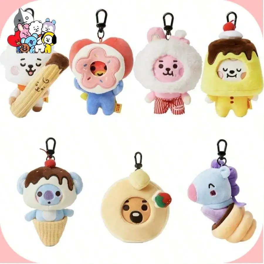 BT21 Series New Cute Anime Figurines – K-Pop Cartoon 10cm Dessert Series RJ Cooky Plush Keyring, Plush Pendant, Doll
BT21 Series New Cute Anime Figurines – K-Pop Cartoon 10cm Dessert Series RJ Cooky Plush Keyring, Plush Pendant, Doll