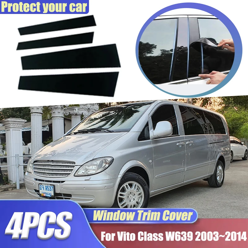 For Mercedes-Benz Vito Class W639 2003~2014 2013 2012 4pcs Black Window Trim Covers Window B C Pillars Column Auto Accessories
For Mercedes-Benz Vito Class W639 2003~2014 2013 2012 4pcs Black Window Trim Covers Window B C Pillars Column Auto Accessories