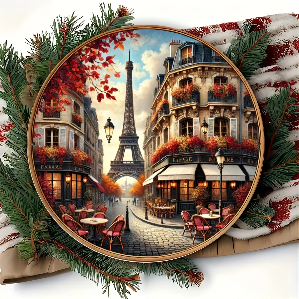 Vintage Tin Sign,Parisian Cafe Scene with Eiffel Tower, Spring Setting, Easy Install Wall Art Sign, 7.87x7.87inch Aluminum Alumi
Vintage Tin Sign,Parisian Cafe Scene with Eiffel Tower, Spring Setting, Easy Install Wall Art Sign, 7.87x7.87inch Aluminum Alumi