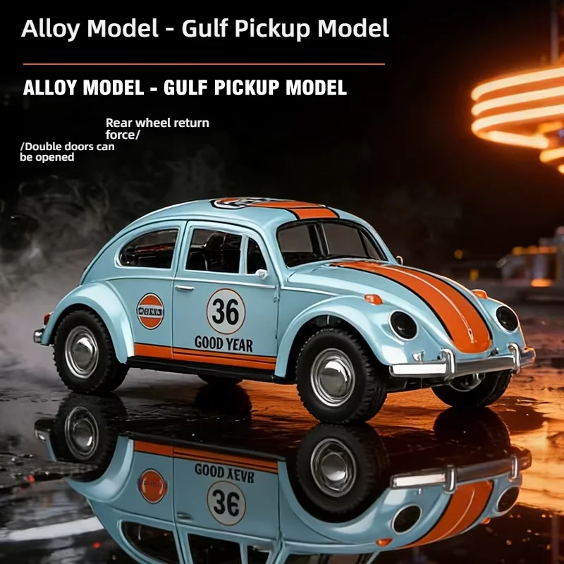 Gulf Volkswagen Beetle Alloy Car Model, Diecast Vintage Classic Car with Openable Doors & Pull Back, Collectible Gift for K
Gulf Volkswagen Beetle Alloy Car Model, Diecast Vintage Classic Car with Openable Doors & Pull Back, Collectible Gift for K