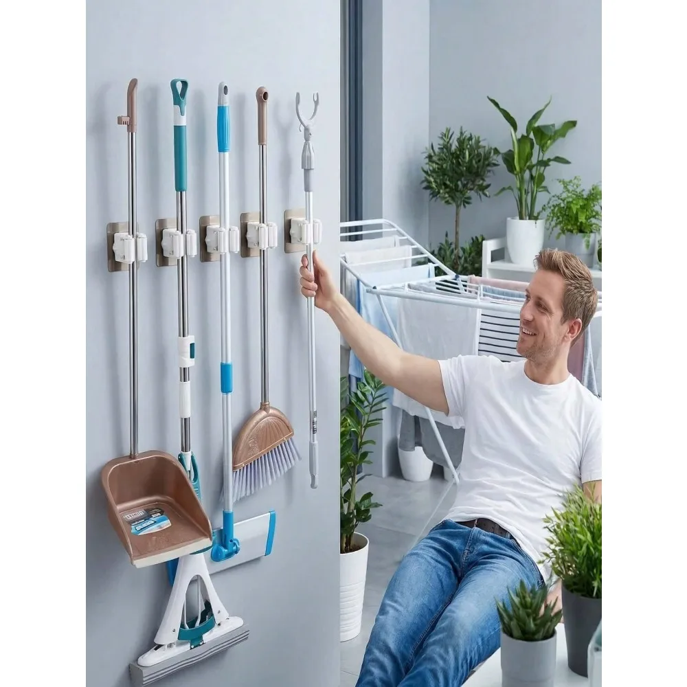 8PCS/4PCS/1pc Multi-Function Mop Broom Holder, Pot Clip, Wall-Mounted Broom Clip, Self-Adhesive Mop Broom Hanger, Detachable Waterproof Non-Slip Hooks, Suitable For Home, Bathroom, Kitchen, Garden And Garage Storage, Bathroom/Kitchen/Toilet/Garage Tools,
8PCS/4PCS/1pc Multi-Function Mop Broom Holder, Pot Clip, Wall-Mounted Broom Clip, Self-Adhesive Mop Broom Hanger, Detachable Waterproof Non-Slip Hooks, Suitable For Home, Bathroom, Kitchen, Garden And Garage Storage, Bathroom/Kitchen/Toilet/Garage Tools,