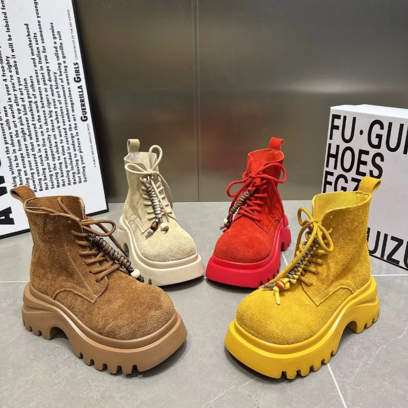 Big Head Denim Booties Platform Trifle Motorcycle Boots Cargo Boots Women
Big Head Denim Booties Platform Trifle Motorcycle Boots Cargo Boots Women