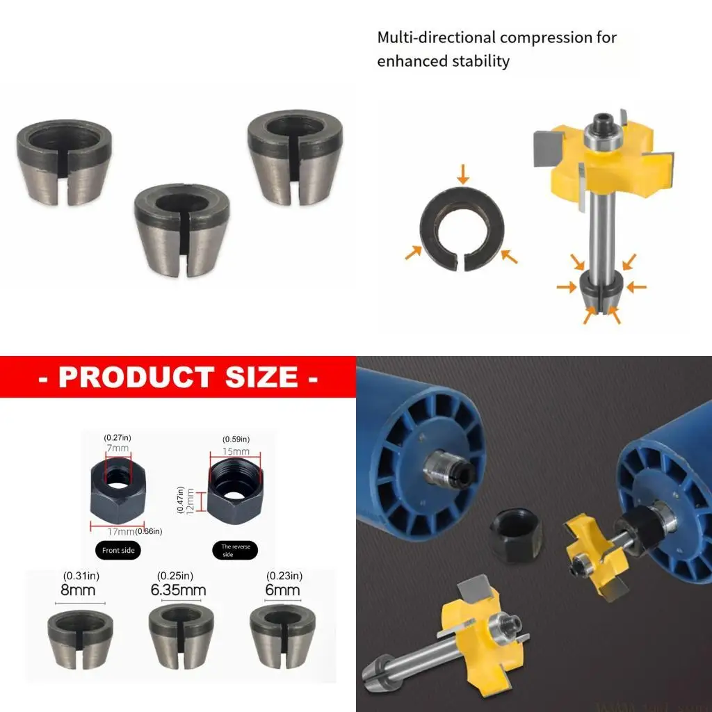 A2BE 5 шт. деревообрабатывающие аксессуары, цанговый патрон, набор гаек для фрез, адаптер бит 6 мм 8 мм
A2BE 5 шт. деревообрабатывающие аксессуары, цанговый патрон, набор гаек для фрез, адаптер бит 6 мм 8 мм