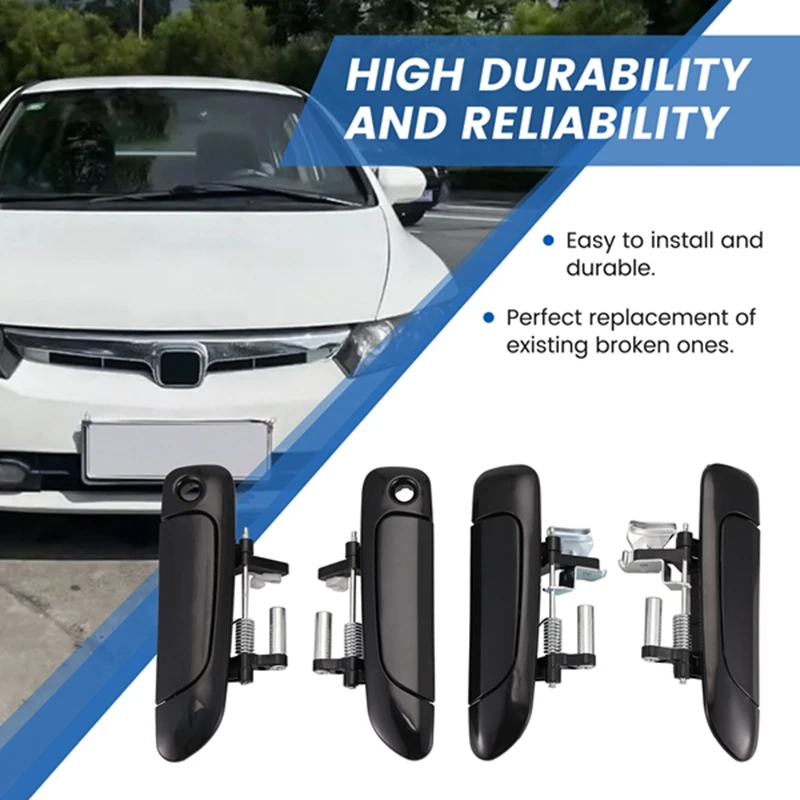 4 шт./лот, новые передние и задние наружные дверные ручки для Honda Civic 2001-2005 72180S5A013 72140S5A013 72640S5A003 72680S5DA01
4 шт./лот, новые передние и задние наружные дверные ручки для Honda Civic 2001-2005 72180S5A013 72140S5A013 72640S5A003 72680S5DA01