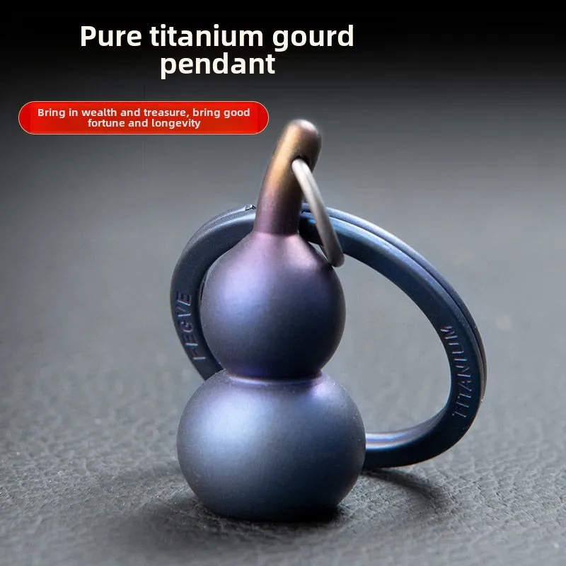 Pure Titanium Lucky Calabash Keychain Pendant Men's Creative Personality Car Chain Female Ring Schoolbag Chinese Style Ornaments
Pure Titanium Lucky Calabash Keychain Pendant Men's Creative Personality Car Chain Female Ring Schoolbag Chinese Style Ornaments