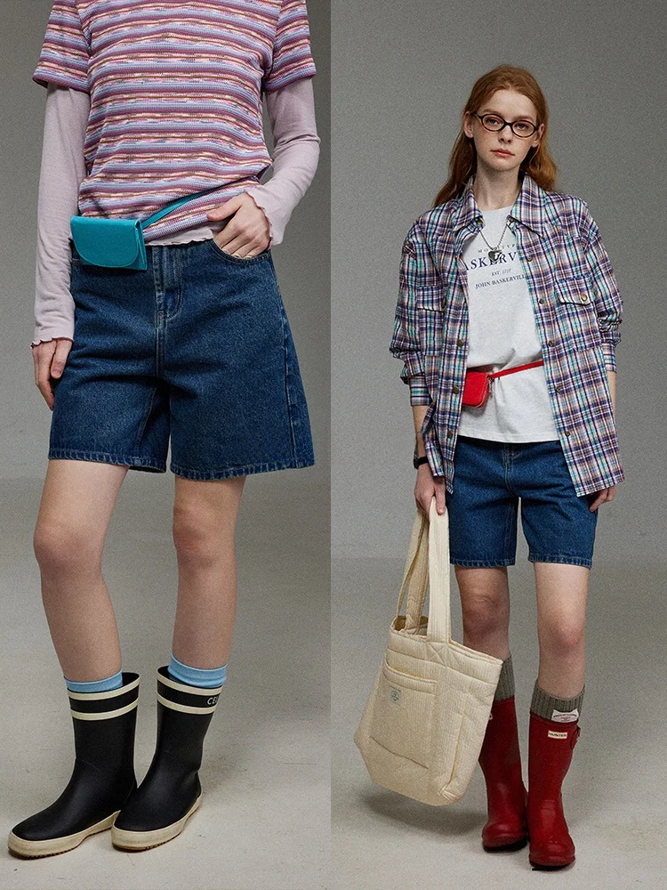 Blue Waed Retro Denim orts Women's Spring Autumn Straight Leg Wide Leg Five orts High Waist Cotton Casual Pants
Blue Waed Retro Denim orts Women's Spring Autumn Straight Leg Wide Leg Five orts High Waist Cotton Casual Pants