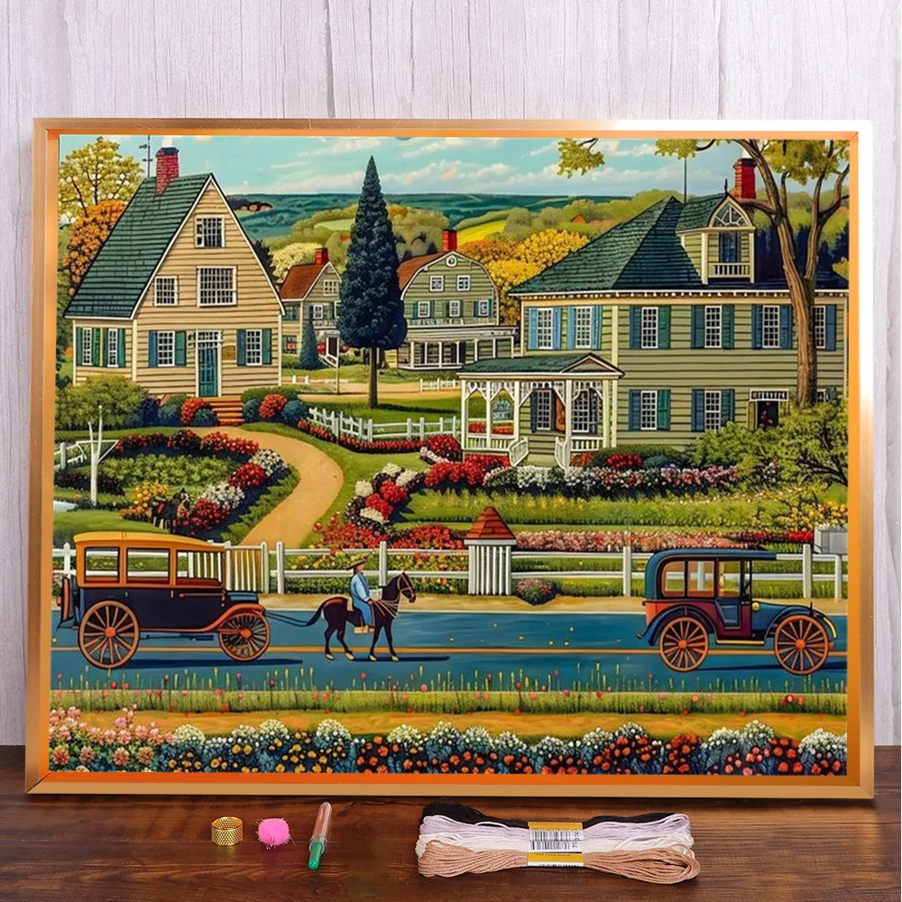 Landscape Villa Road Cross Stitch Patterns DIY Embroidery Handiwork Knitting Needlework Craft Room Decor Jewelry Different
Landscape Villa Road Cross Stitch Patterns DIY Embroidery Handiwork Knitting Needlework Craft Room Decor Jewelry Different