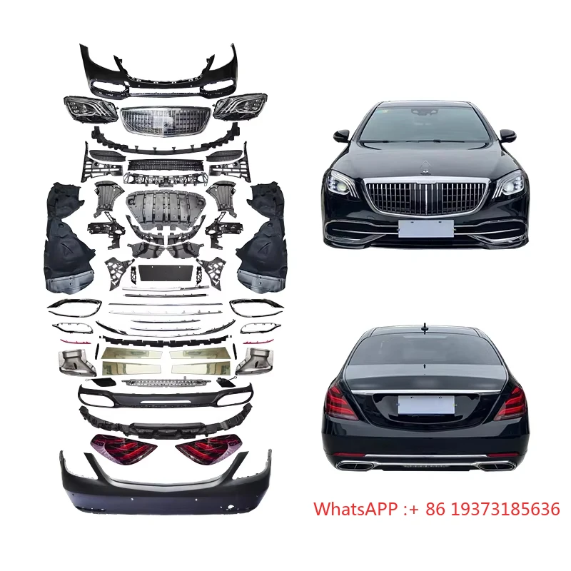 Car Modification Front Bumper Headlights Rear Bumper Taillights for Benz 2013-2018 W222 Upgrade Maybach S680 Car Bodykit