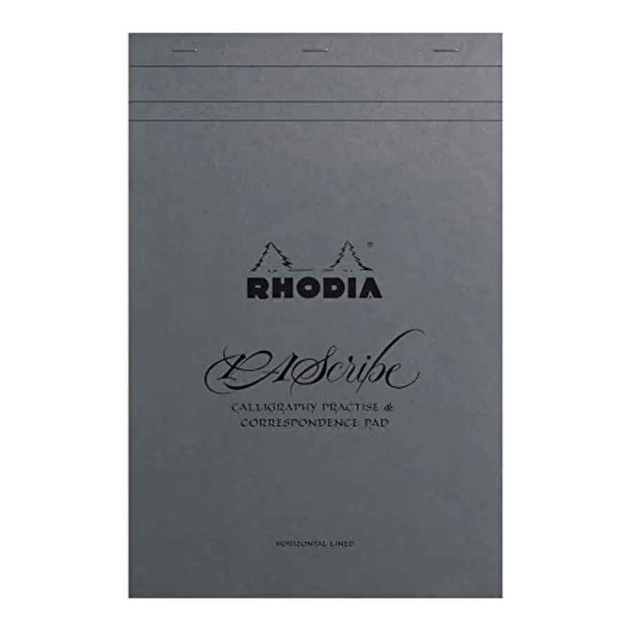 Rhodia 19006C - Stapled Pad for Calligraphy Pascribe Gray Maya Pad - A4+ - Lined - 60 Detachable Sheets - Maya Gray Paper 120 g
Rhodia 19006C - Stapled Pad for Calligraphy Pascribe Gray Maya Pad - A4+ - Lined - 60 Detachable Sheets - Maya Gray Paper 120 g