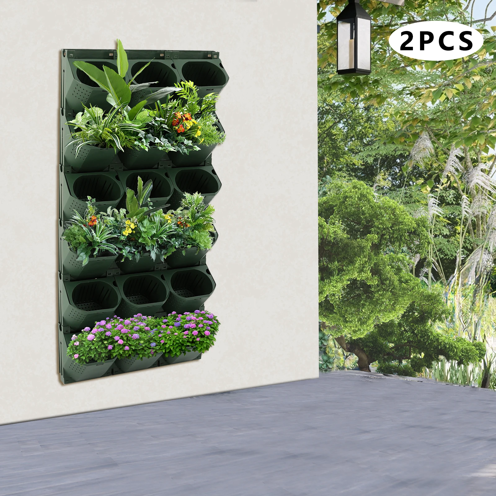 36-Slot Vertical Wall Garden Planter Set, Military Green Hanging Pots for Plants - Space-Saving 12-Pack Wall Mounted Planters
36-Slot Vertical Wall Garden Planter Set, Military Green Hanging Pots for Plants - Space-Saving 12-Pack Wall Mounted Planters