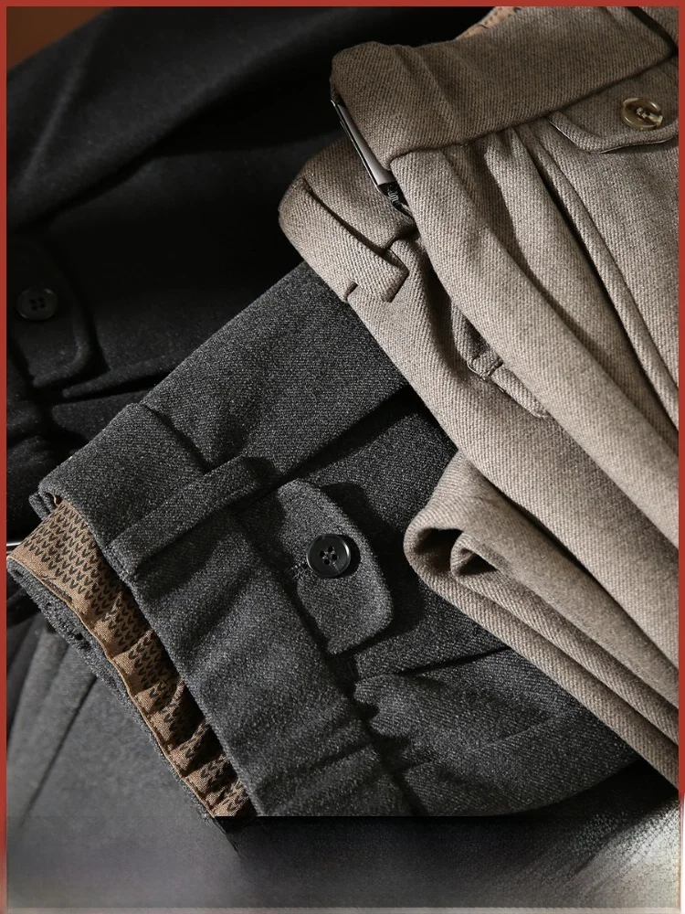 Warm Thermal Mixed Woolen Men's Casual Pants Autumn Winter Busin Commute Straight Leg Long Trousers Youth Active Sle
Warm Thermal Mixed Woolen Men's Casual Pants Autumn Winter Busin Commute Straight Leg Long Trousers Youth Active Sle