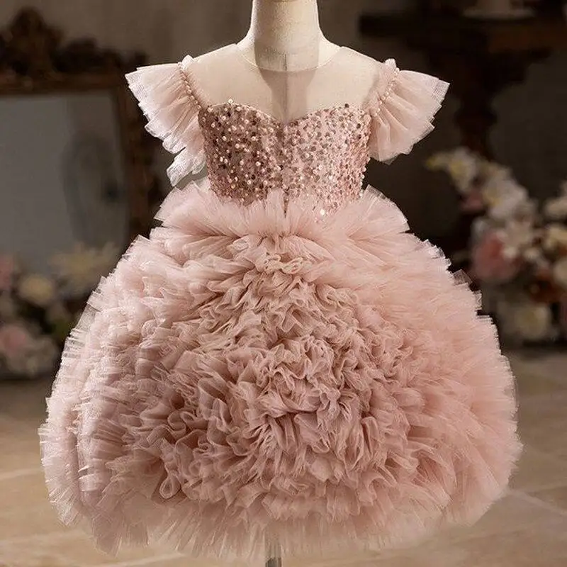 Light Luxury Girls Princess Dress Backless Flying Sleeves Fluffy Formal Dress Children Birthday Party Flower Short Dress
Light Luxury Girls Princess Dress Backless Flying Sleeves Fluffy Formal Dress Children Birthday Party Flower Short Dress