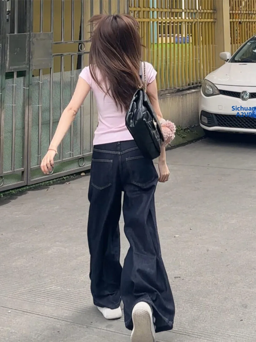 American Style Vintage High Waist Wide Leg Jeans Women Summer New Loose Slimming Floor Length Pants Trendy Casual Long Trousers
American Style Vintage High Waist Wide Leg Jeans Women Summer New Loose Slimming Floor Length Pants Trendy Casual Long Trousers