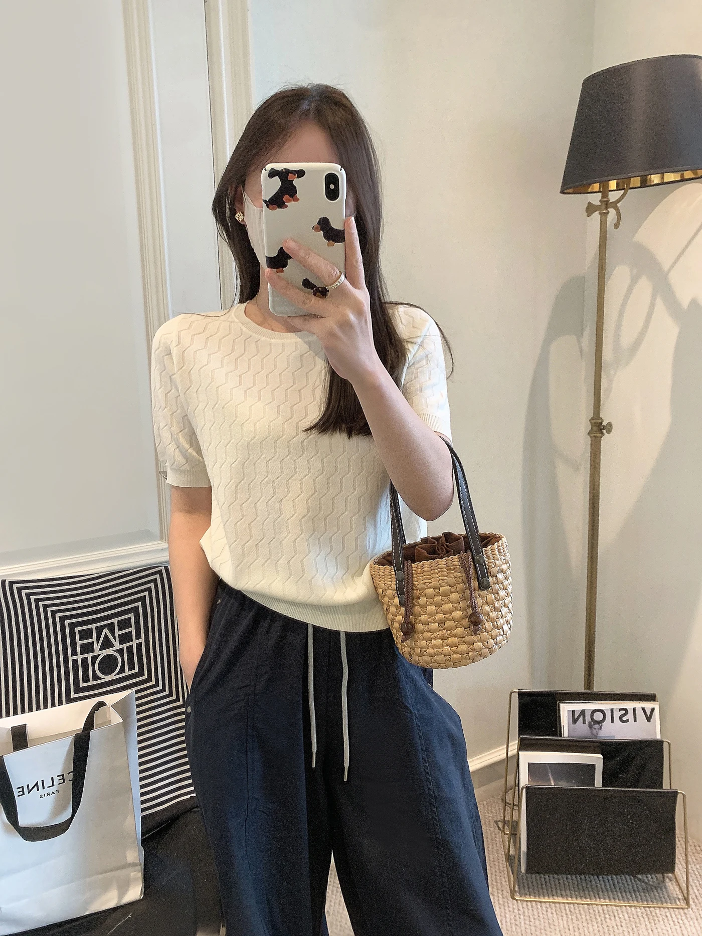 Short Sleeve Linen Knitted Shirt Women's Fashionable Korean Style round Neck Base Shirt Spring New Arrival Slim Fit Geometric...
Short Sleeve Linen Knitted Shirt Women's Fashionable Korean Style round Neck Base Shirt Spring New Arrival Slim Fit Geometric...
