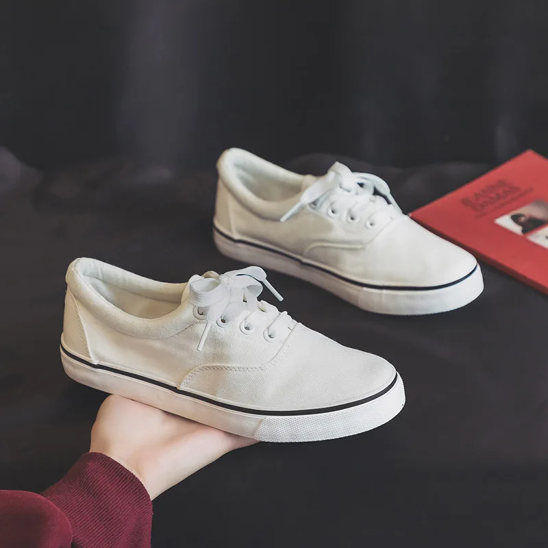 New Casual Canvas Shoes Men Women Spring Couple Board Shoes Student Breathable Lace-up Korean Style Ins Street Snap White Shoes
New Casual Canvas Shoes Men Women Spring Couple Board Shoes Student Breathable Lace-up Korean Style Ins Street Snap White Shoes