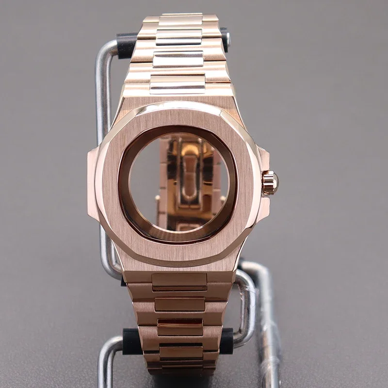 Rose Gold 40mm Watch Case Parts WatchBand For Modified Nautilus Seiko NH34 NH35 NH36 NH38 Movement 30.8mm Sapphire Crystal Glass
Rose Gold 40mm Watch Case Parts WatchBand For Modified Nautilus Seiko NH34 NH35 NH36 NH38 Movement 30.8mm Sapphire Crystal Glass