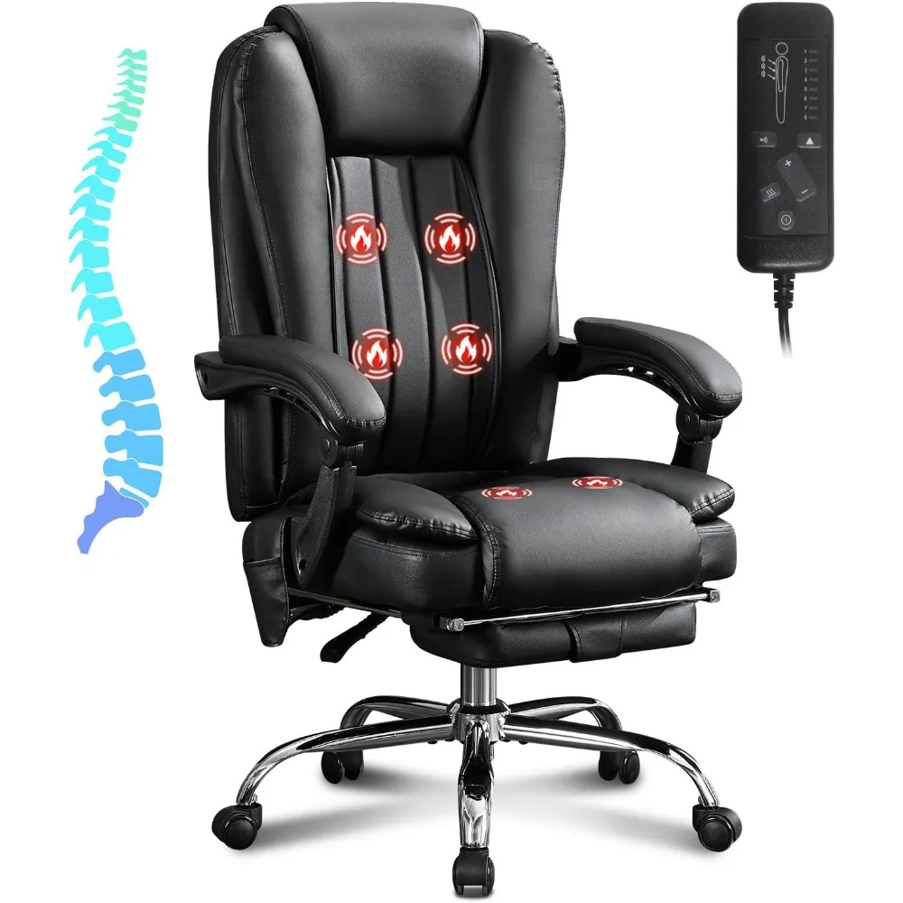 Massage Office Chair with Heat and 6 Vibration Points,Executive Office Chair with Foot Rest and Padded Armrests,Reclining Backre
Massage Office Chair with Heat and 6 Vibration Points,Executive Office Chair with Foot Rest and Padded Armrests,Reclining Backre