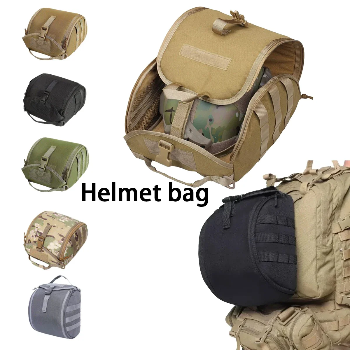 Tactical Helmet Bag Pack Multi-Purpose Molle Storage Bag Carrying Pouch Outdoor Sports Hunting Shooting Helmets Equipment
Tactical Helmet Bag Pack Multi-Purpose Molle Storage Bag Carrying Pouch Outdoor Sports Hunting Shooting Helmets Equipment