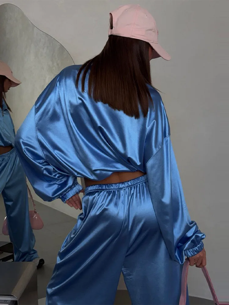 Solid Color Loose Jacket Long Pants Lady Set Lapel Zipper Long Sleeve Coats High Waist Long Trousers Casual Street Women's Sets
Solid Color Loose Jacket Long Pants Lady Set Lapel Zipper Long Sleeve Coats High Waist Long Trousers Casual Street Women's Sets
