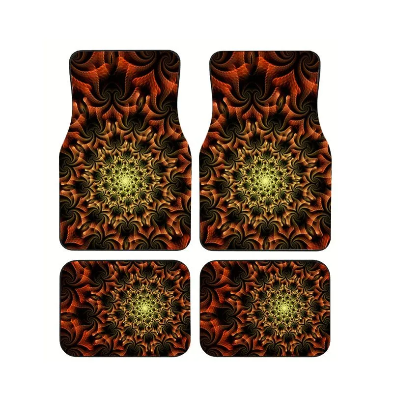 Orange Yellow Swirl Fractal Print Car Floor Mats 4pcs Non-slip Waterproof Foot Carpets for Unique Auto
Orange Yellow Swirl Fractal Print Car Floor Mats 4pcs Non-slip Waterproof Foot Carpets for Unique Auto