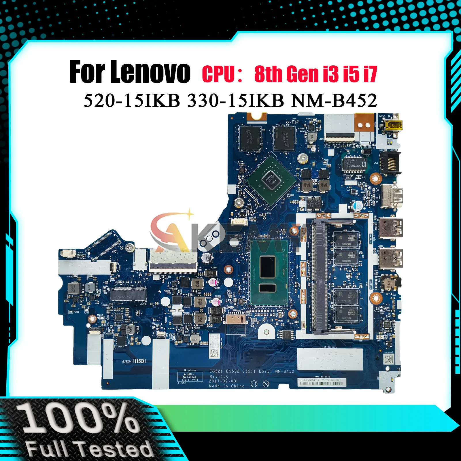 Материнская плата ноутбука NM-B452 для Lenovo 330-15IKB 320-15IKB с процессором i3 i5 i7 MX150 2 ГБ 4 ГБ ОЗУ 100% полностью протестирована
Материнская плата ноутбука NM-B452 для Lenovo 330-15IKB 320-15IKB с процессором i3 i5 i7 MX150 2 ГБ 4 ГБ ОЗУ 100% полностью протестирована
