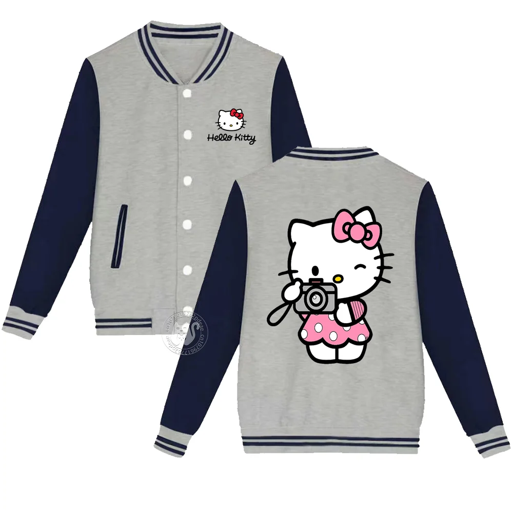Kids Sanrio Fall/Winter Jacket Baseball uniform Hello Kitty Photo pattern Print for boys and girls 2-14 years old Thick warm Swe
Kids Sanrio Fall/Winter Jacket Baseball uniform Hello Kitty Photo pattern Print for boys and girls 2-14 years old Thick warm Swe