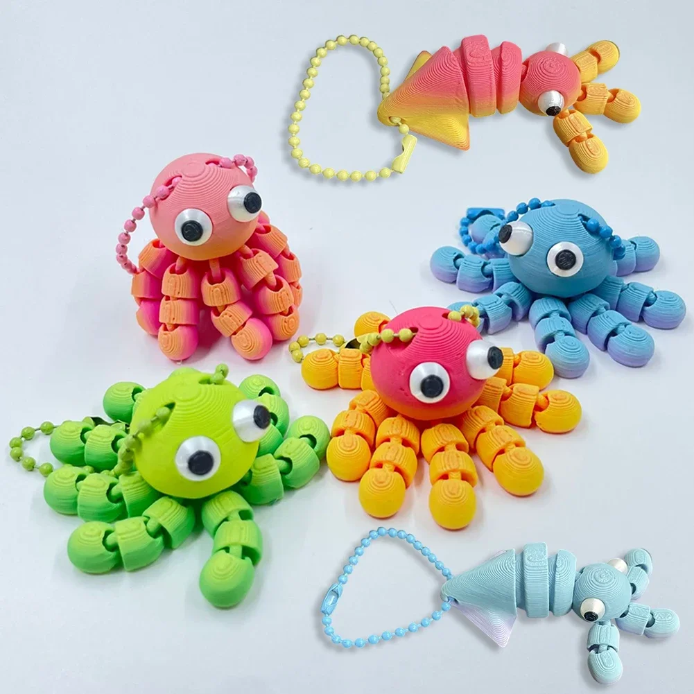 Cute Octopus Squid Pendant 3D Printed Keychain Backpack Charm Novelty Desk Toy Kawaii Personalized Charm Gift for Students Teens
Cute Octopus Squid Pendant 3D Printed Keychain Backpack Charm Novelty Desk Toy Kawaii Personalized Charm Gift for Students Teens