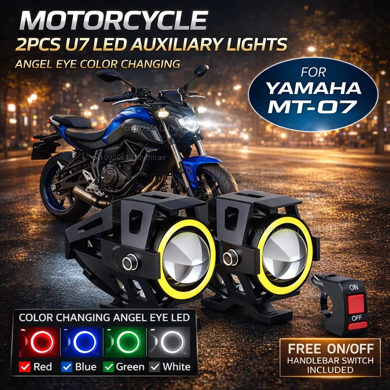Waterproof Motorcycle LED Headlight 3000LMW U7 Motorbike LED Driving Fog Spot Light with Switch For Yamaha MT-07 MT07 MT 07 FZ07
Waterproof Motorcycle LED Headlight 3000LMW U7 Motorbike LED Driving Fog Spot Light with Switch For Yamaha MT-07 MT07 MT 07 FZ07