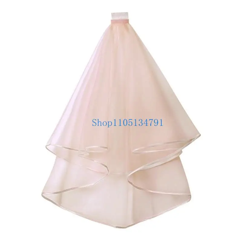 98km Double Mesh Tulle Ribbon Women Short Wedding Veil with Comb Bride Headpiece
98km Double Mesh Tulle Ribbon Women Short Wedding Veil with Comb Bride Headpiece