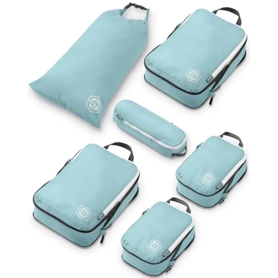 for Travel, 6-Piece Lightweight Packing Cubes Set for Carry-On Luggage and Backpacks /White
for Travel, 6-Piece Lightweight Packing Cubes Set for Carry-On Luggage and Backpacks /White
